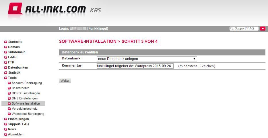 All Inkl KAS - Software-Installation - Schritt 3 von 4