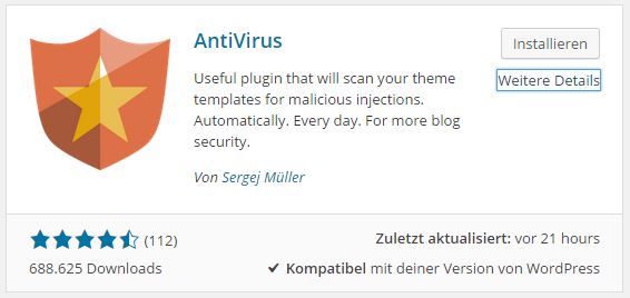 AntiVirus Plugin installieren