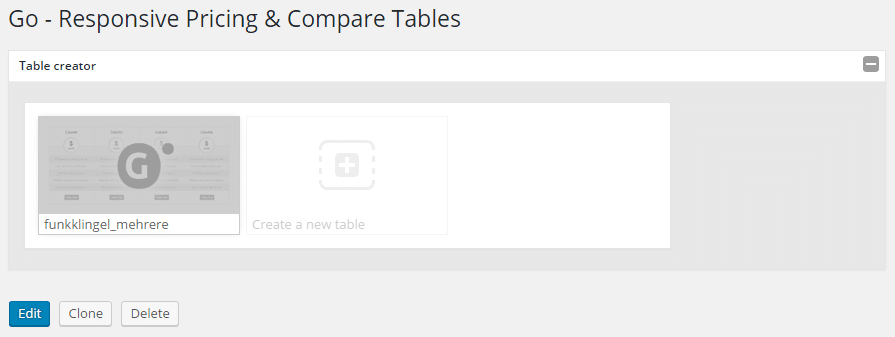 Go - Responsive Pricing & Compare Tables - Table Creator