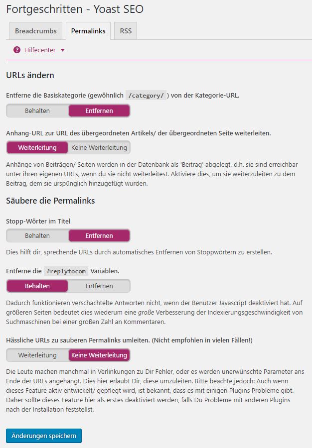 Yoast SEO - Permalinks