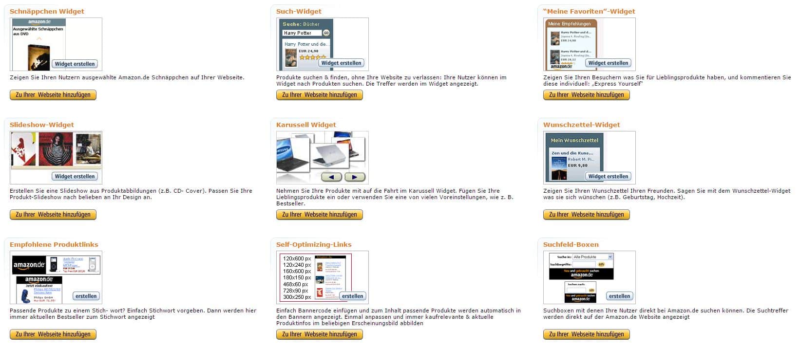 Amazon - Widgets