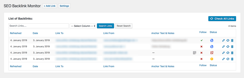 SEO Backlink Monitor